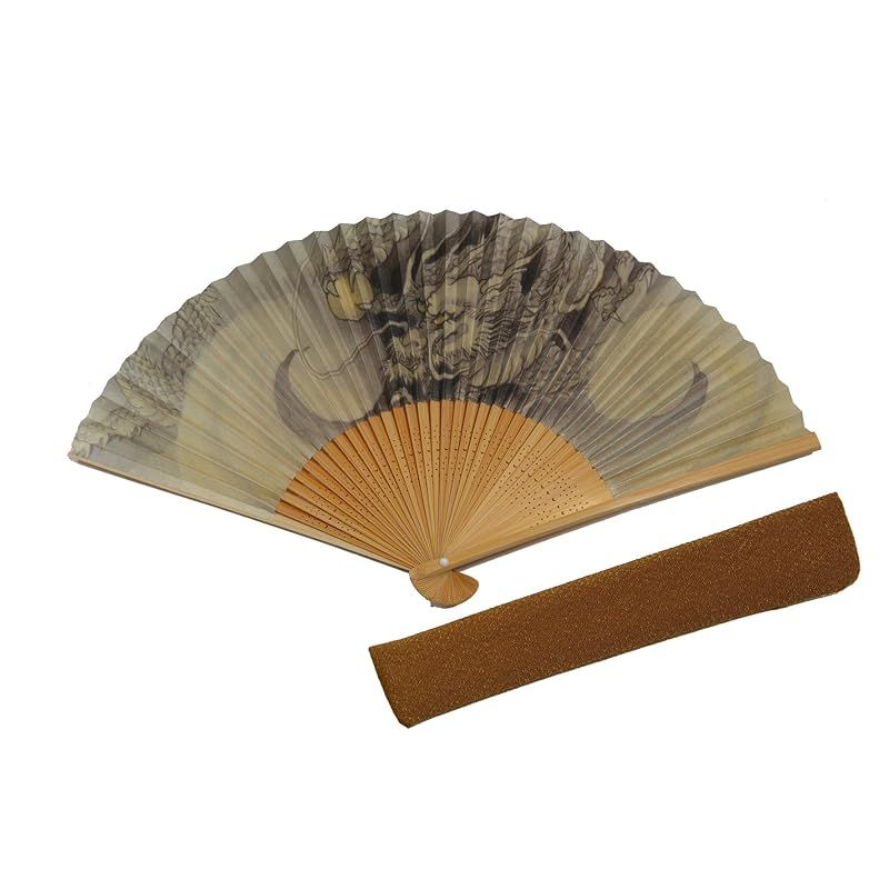【新品】 [ハセガワ] 紳士用 扇子 縁起物「龍」京都職人 仕立て 扇子袋付き 紙箱入り 竜 0 の商品写真