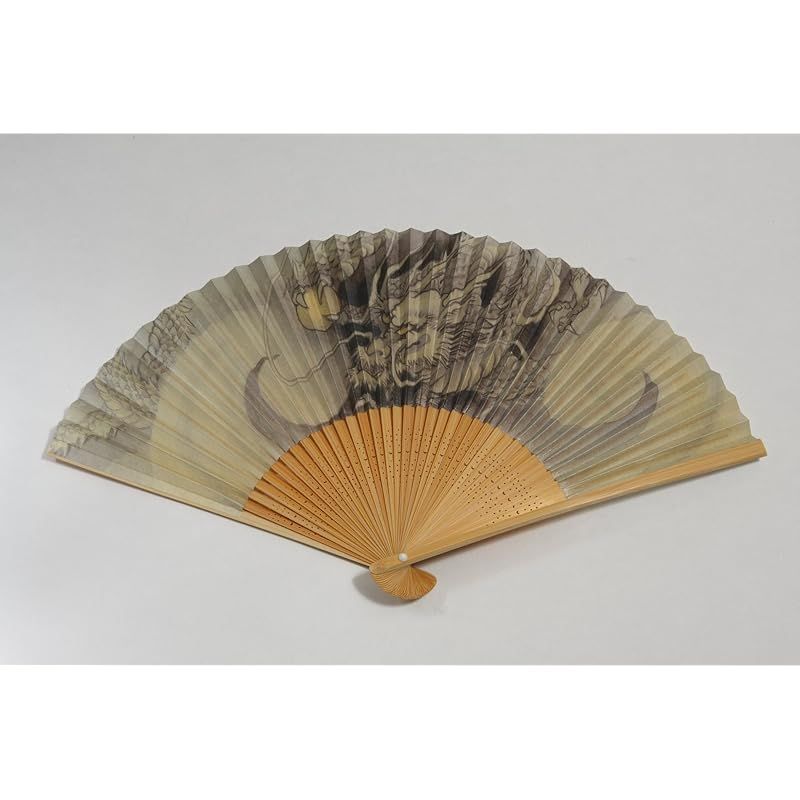 【新品】 [ハセガワ] 紳士用 扇子 縁起物「龍」京都職人 仕立て 扇子袋付き 紙箱入り 竜 0