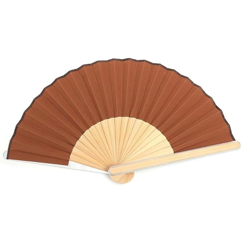 【新品】 [西川庄六商店] 扇子 夏用 扇子紙箱付き A-flat 竹 アルミ 婦人 プレゼント ギフト ファッション扇子 小さめ (ブラウン) メンズ 紳士 0