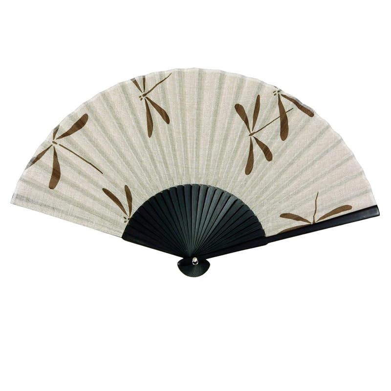 【新品】 山本仁商店 蕉風 扇子 トンボ ベージュ 【4090-A】 和柄 インバウンド お土産 0