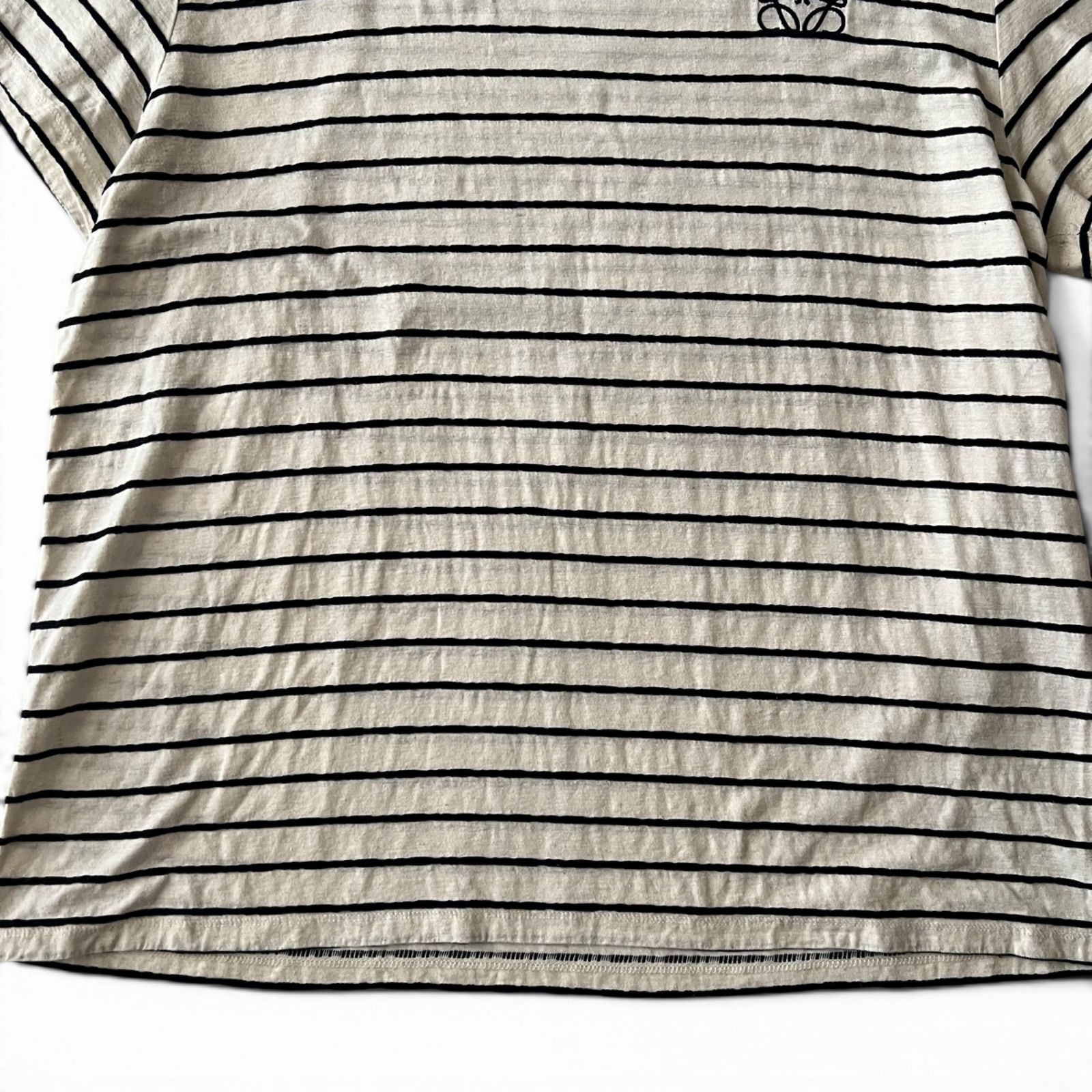 ロエベ LOEWEアナグラム刺繍 ボーダー 半袖 Tシャツ 国内正規品 ロエベ LOEWE アナグラム刺繍 ボーダー 半袖 Tシャツ L