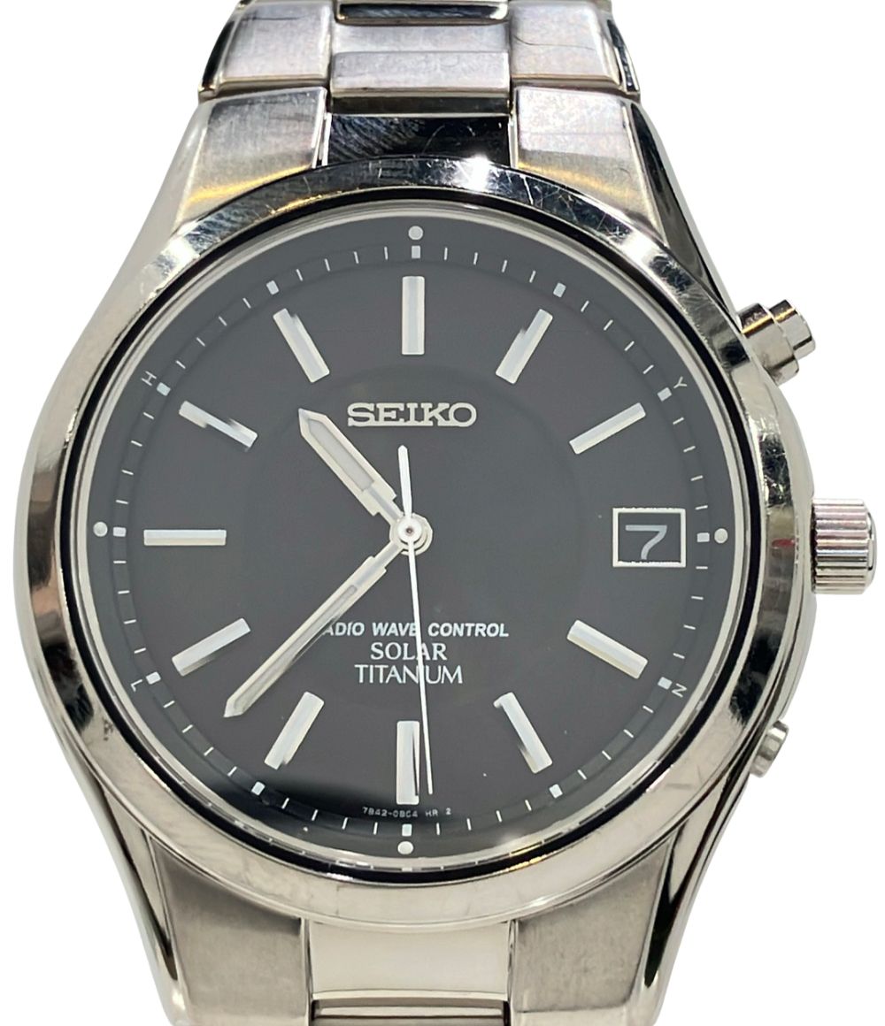 SEIKO 腕時計 電波ソーラー メンズ 7B42-0AN0 SEIKO 7B42-0AN0 