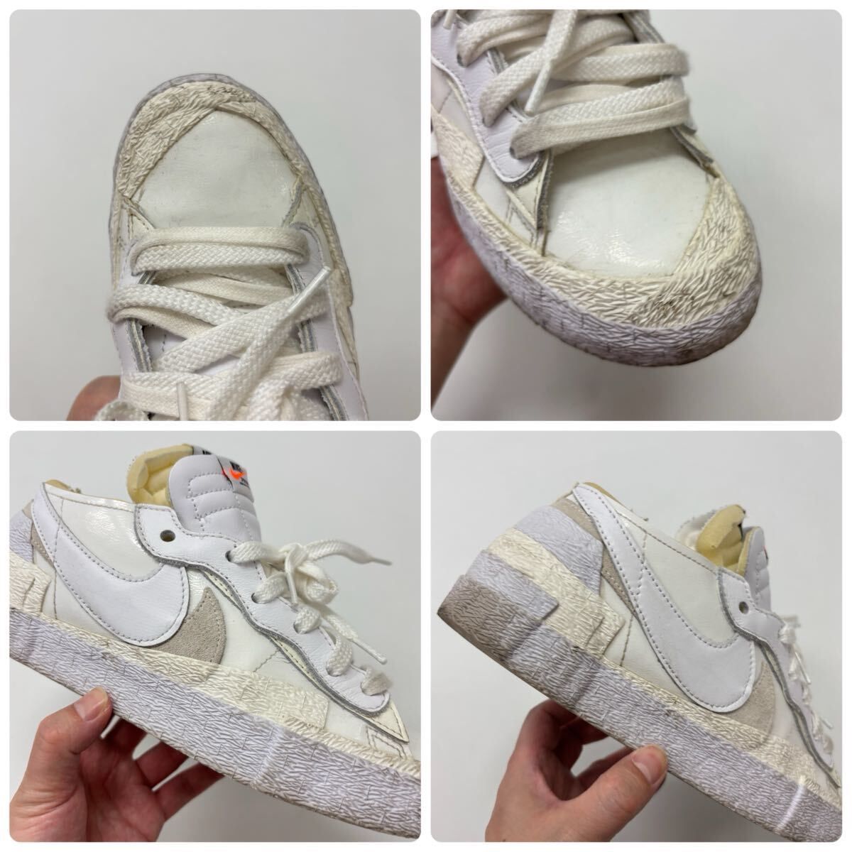 22aw 2022 NIKE ナイキ × sacai Blazer Low White Patent Leather