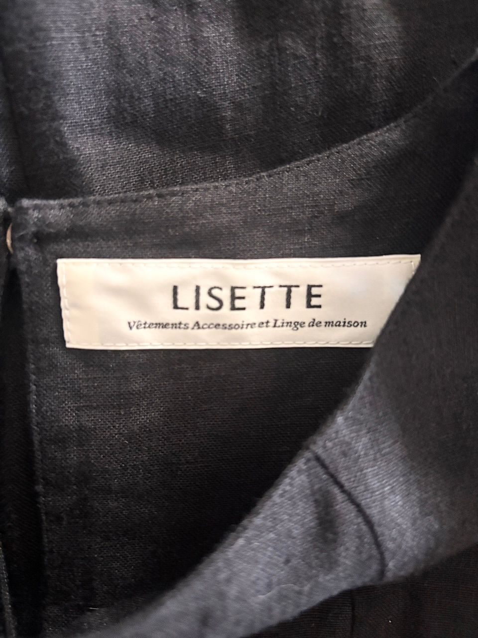 未使用】LISETTE エルミラ ノアール リネンワンピース ブラック 38 