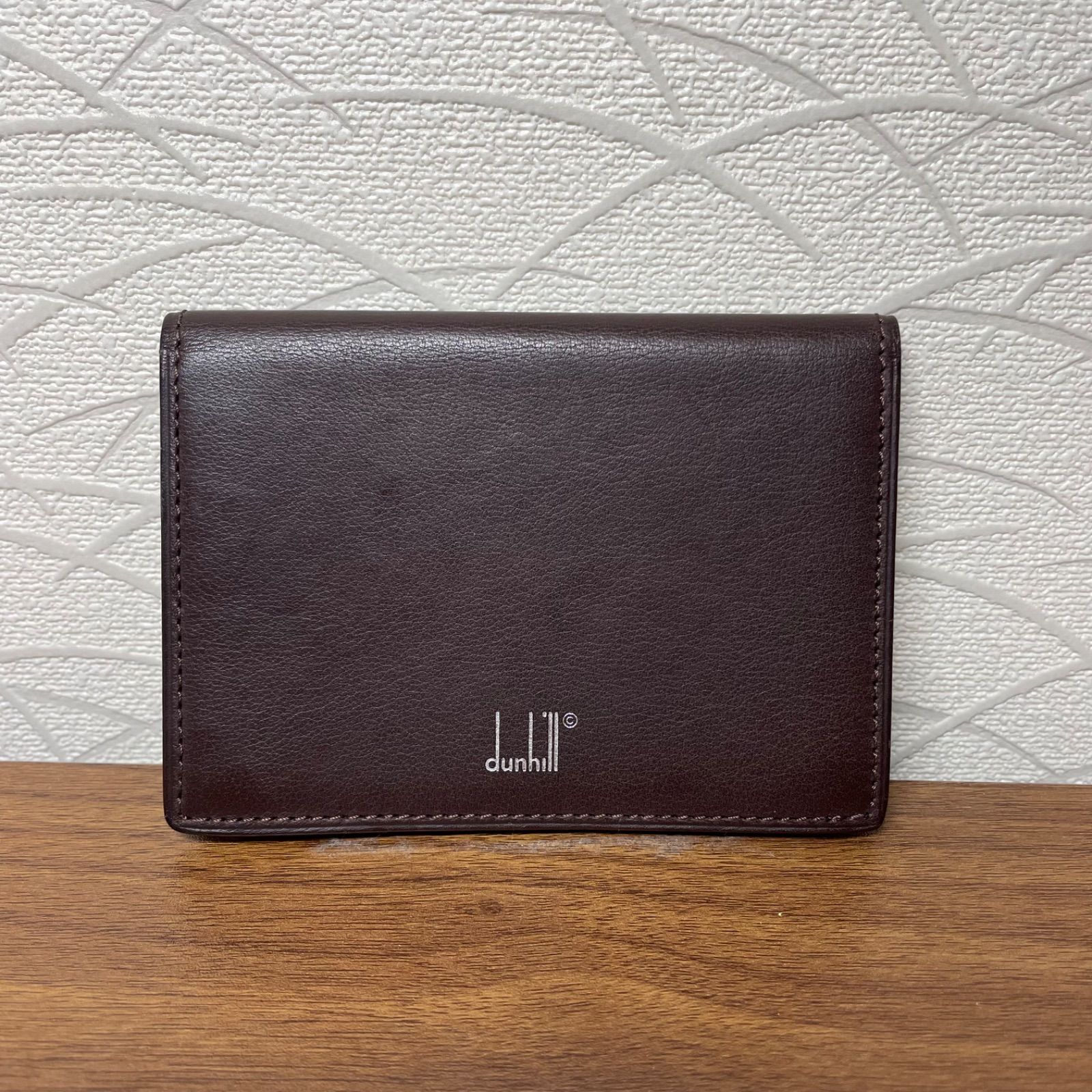 極美品】dunhill ダンヒル 名刺入れ カードケース レザー ブラウン 