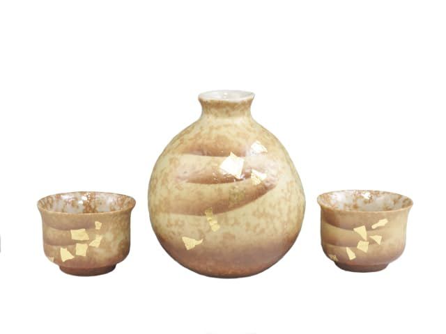 九谷焼（石川県） 伊野正峰 酒器 酒器揃え 金箔彩 3KUT0066 化粧紙箱入+和紙包装