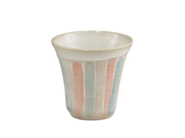 益子焼（栃木県） 炎精工房 酒器 ぐい呑 ぬくもり虹三彩 2MAS0106 特製桐箱入+和紙包装