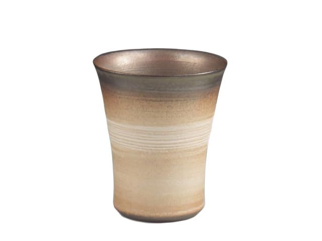 丹波焼(兵庫県) まるせ窯 酒器 ぐい呑 炭化焼成刷毛目 5TAN0169 特製桐箱入+和紙包装