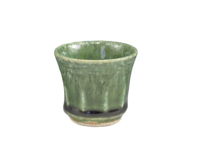 美濃焼（岐阜県） 不動窯 酒器 ぐい呑 総織部面取り 4MIN0101 特製桐箱入+和紙包装