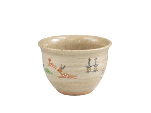 赤膚焼（奈良県） 正人窯 酒器 ぐい呑 天目風の口縁 5AKA0045 窯元木箱（共箱）入+和紙包装