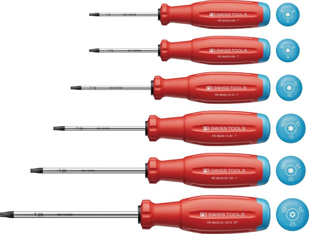 PB SWISS TOOLS ピービースイスツールズ スイスグリップEVO ドライバーセット 6本組 (ヘクスローブ) 38440