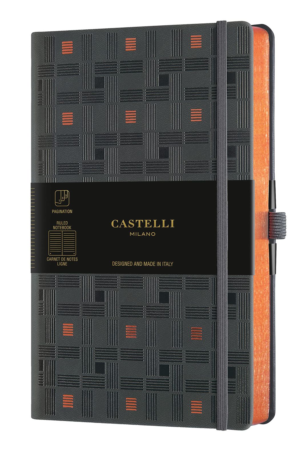 カステリミラノ ノート ミディアム 7mm 横罫 COPPER CASTELLI MILANO 新柄 (WEAVING COPPER)