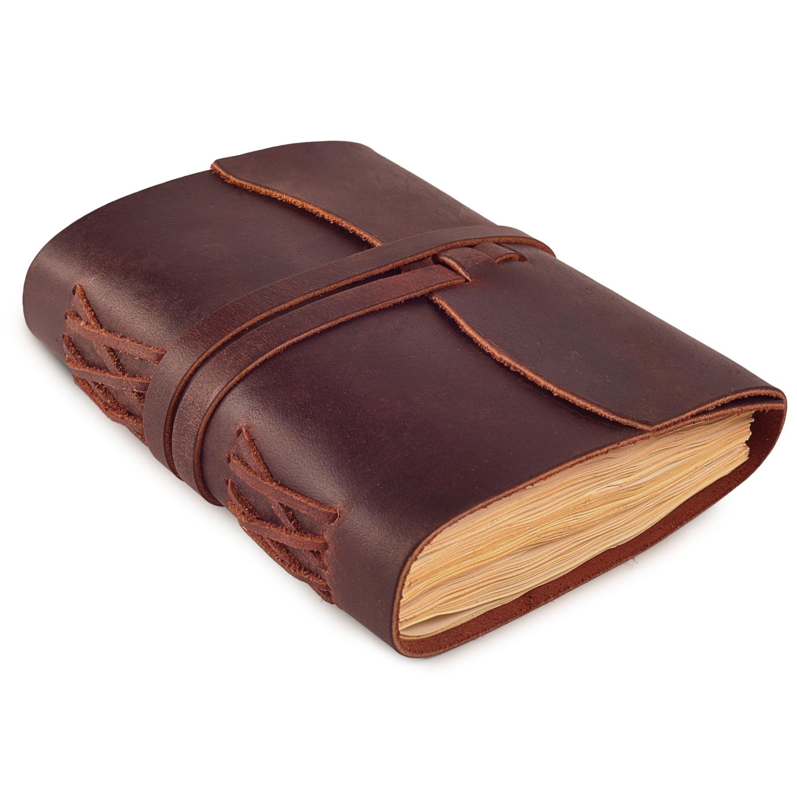 LEATHER VILLAGE レザージャーナル - フクシア、7インチ x 5インチ、220ページ - ヴィンテージな無地ジャーナル。筆記、描画、スケッチ、旅行に最適 - 女性にも男性にも最適です。