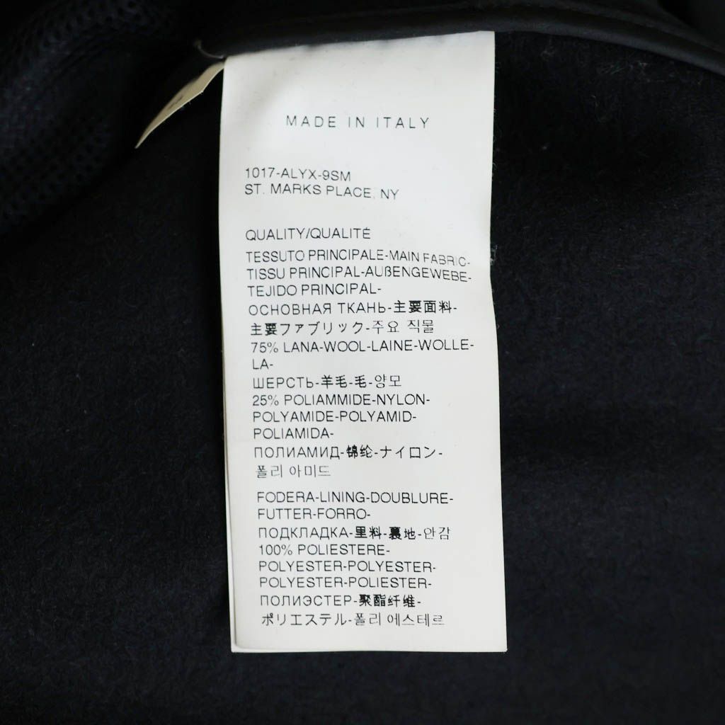 1017 ALYX 9SM (アリクス) Tailored Felt Coat ステンカラーコート