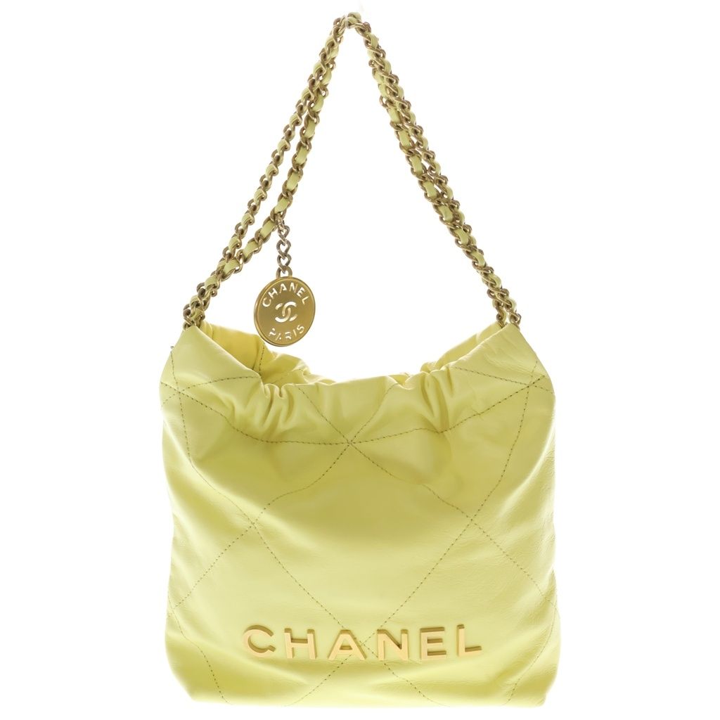 【新品未開封】CHANEL MAKEUP キルティングゴールドチェーン 2way CHANEL (シャネル) シャネル22ミニ シャイニーカーフスキン チェーン