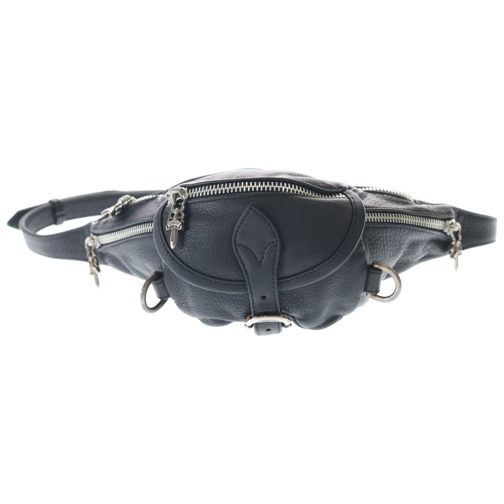 CHROME HEARTS (クロムハーツ) SNAT PACK MINI スナットパックミニ ダガージップ ガンスリンガーベルト レザーウエストバッグ ブラック