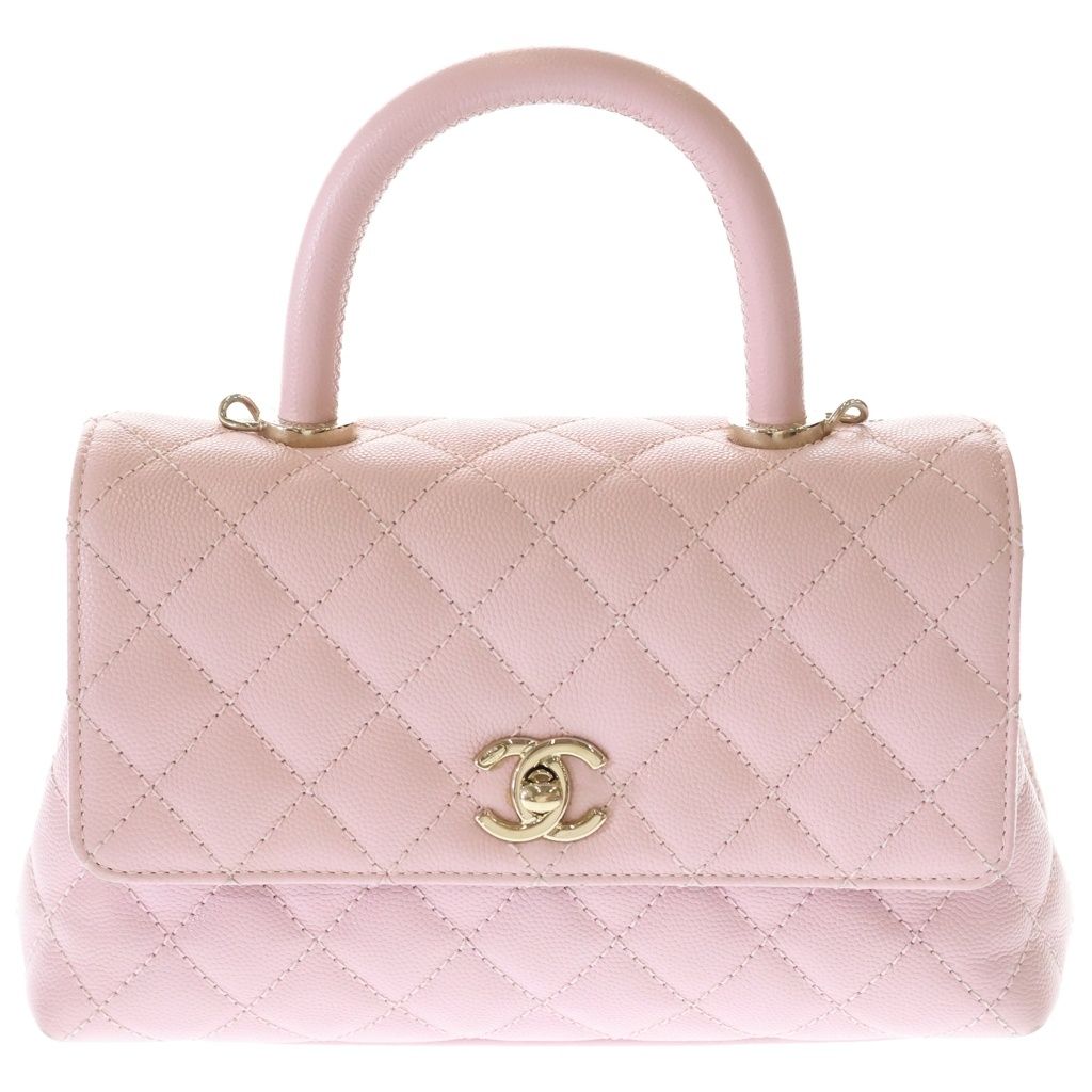 CHANEL (シャネル) ココハンドル24 XS 2WAYハンドバッグ ショルダーバッグ チェーンバッグ ピンク A92990 ゴールド金具