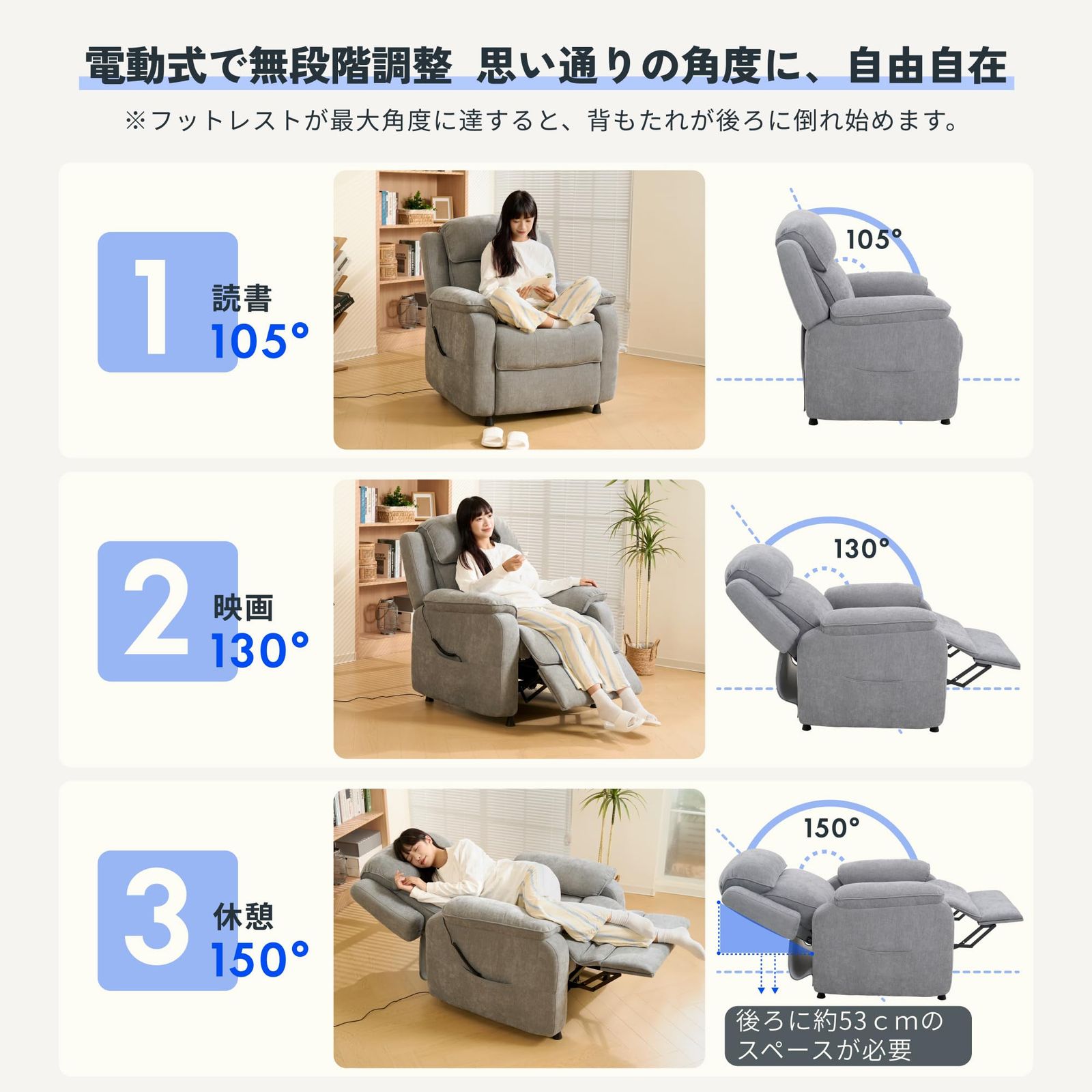 FLEXISPOT リクライニングチェア ソファー 1人 X5 Basic リクライニングソファー 150度リクライニング 電動 リモコン操作 USBポート付き PUレザー ファブリック生地 FLEXISPOT リクライニングチェア ソファー 1人 X5 Basic リクライニングソファー 150度リクライニング 電動 リモコン操作 USBポート付き PUレザー ファブリック生地