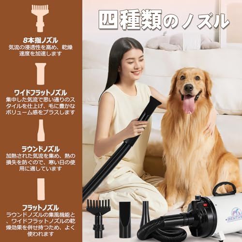 NEWTRY ペットドライヤー 犬用 ペット用 ドライヤー ブロワー 送風機