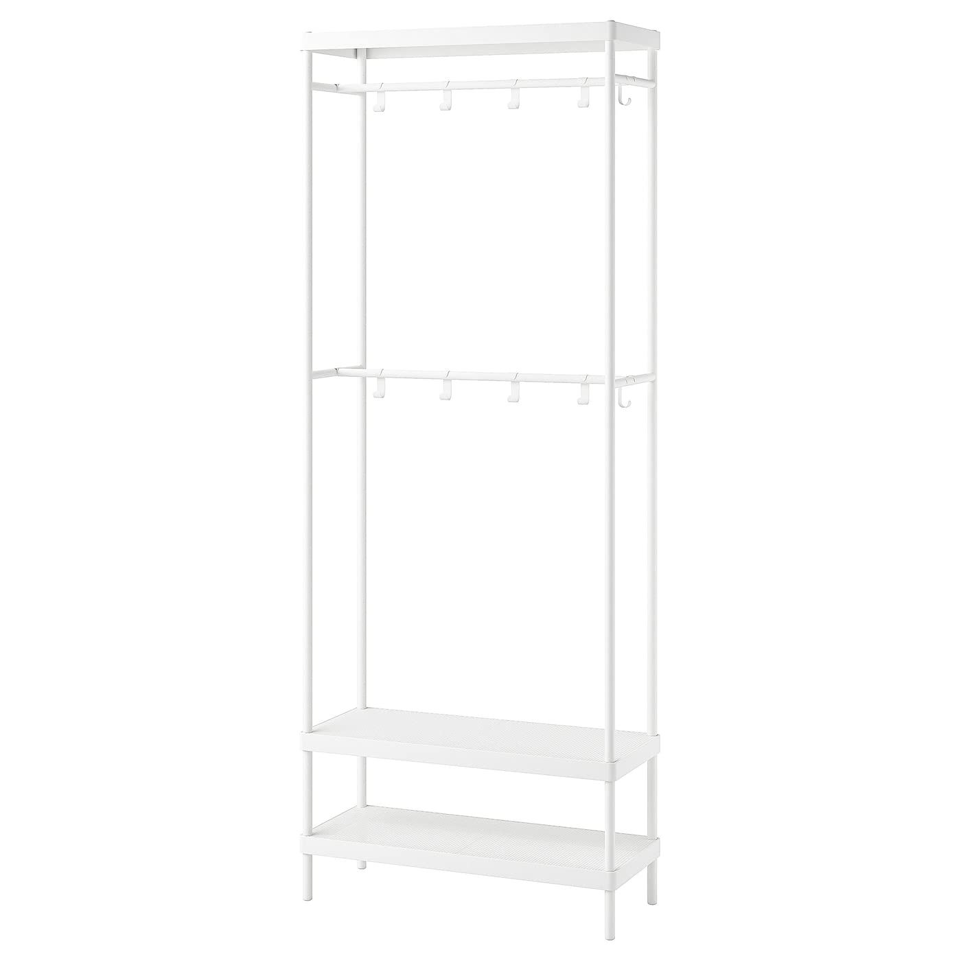 MACKAPAR マッカペール コートラック 靴収納ユニット付き - ホワイト 78x32x200 cm 705.309.87