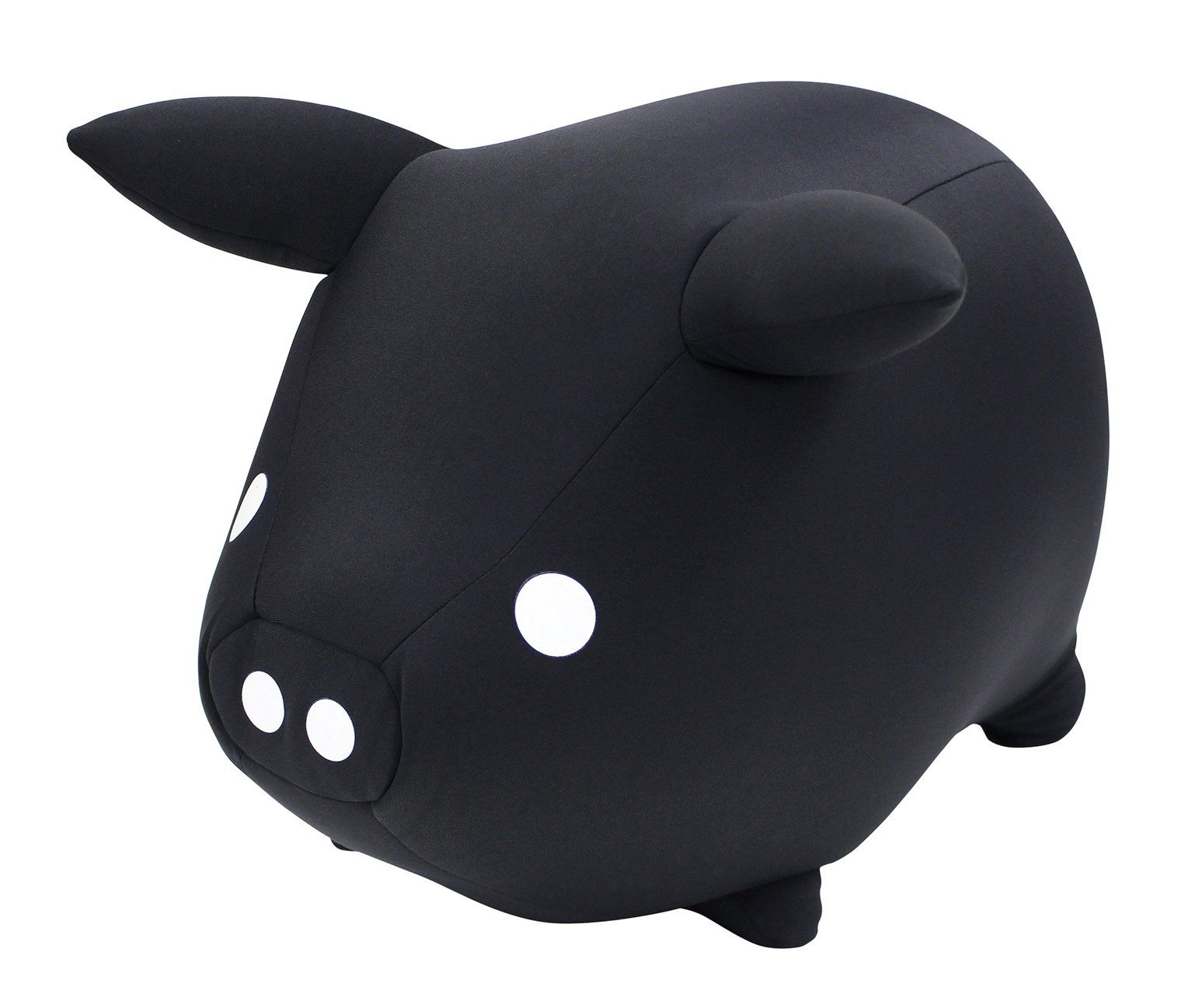 MOGU(モグ) もぐっちブー クッション 身体が求めるビーズクッション へたりにくい パウダービーズ使用 小型(約30x27x50cm) ブラック 抱き枕 お昼寝 ブタ ぬいぐるみ キャラクター 寝室 子供部屋