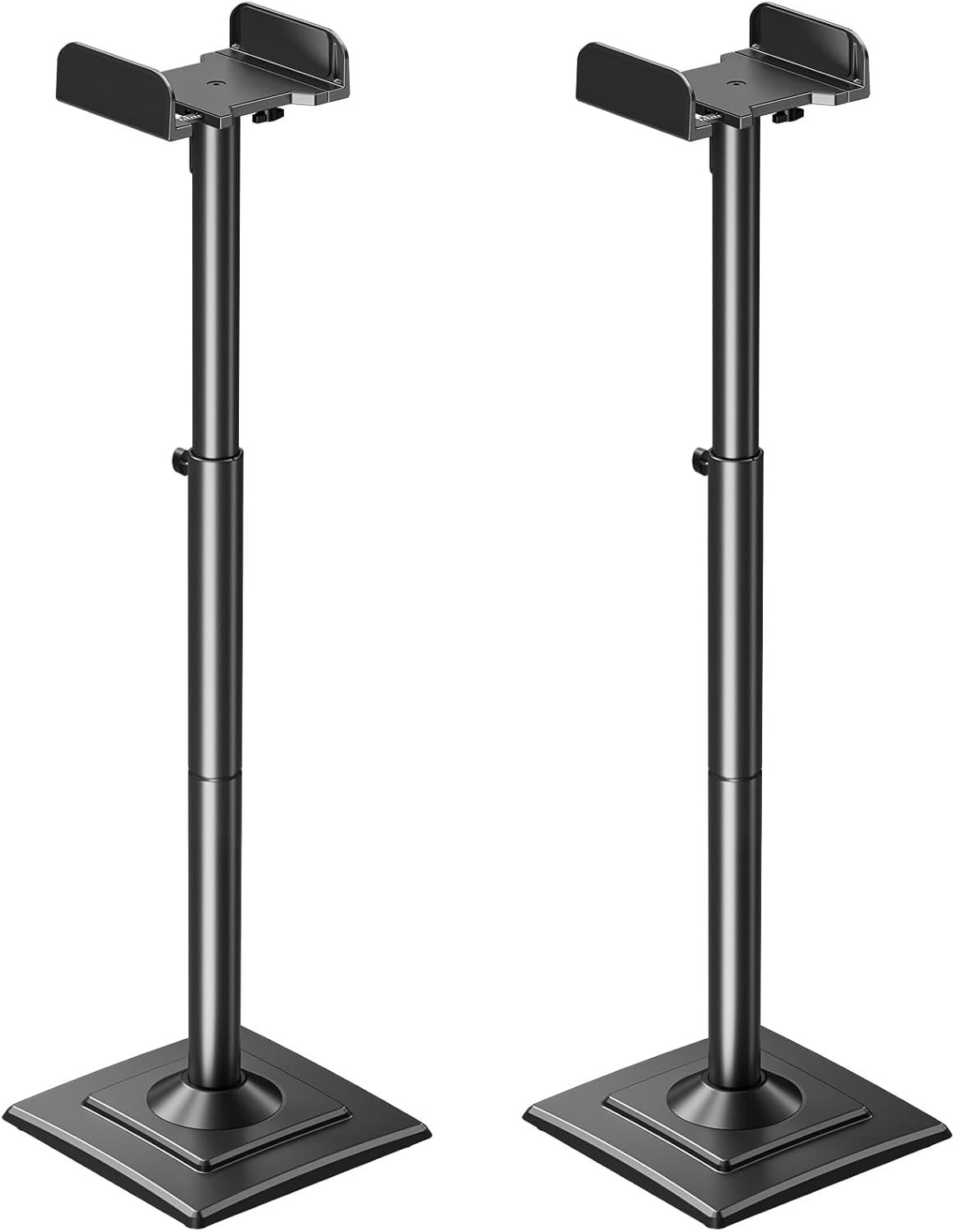 MOUNTUP スピーカースタンド 2本セット 高さ調整865-1100mm 耐荷重5kg 中小型スピーカー対応 MU9138-07 ブラック オシャレ