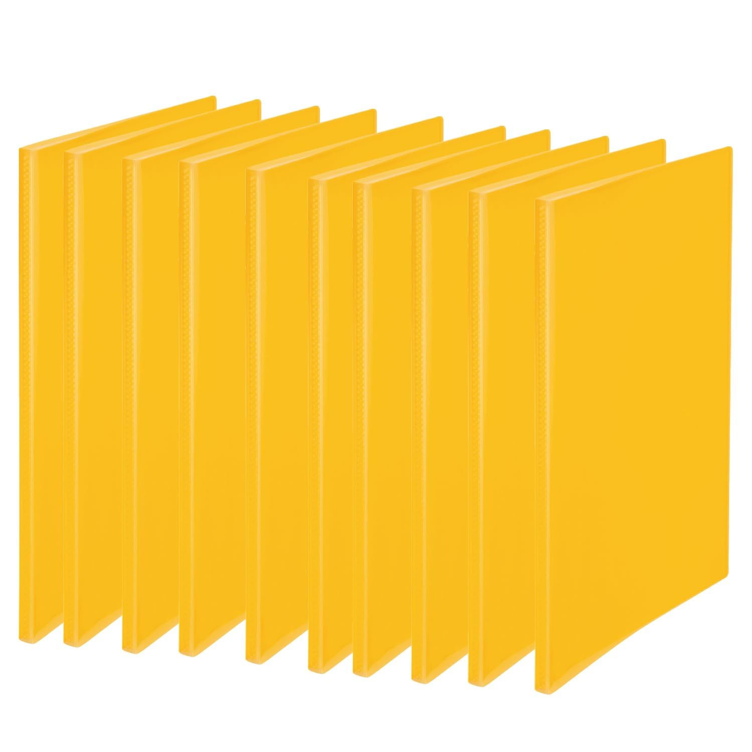 プラス ファイル シンプルクリアーファイル A4 縦 20ポケット 10冊 オレンジ FC-220SC 98-166×10