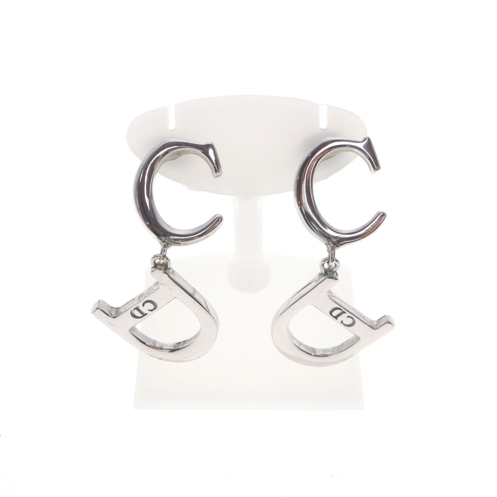 中古】Christian DIOR クリスチャンディオール CDロゴスイングピアス 