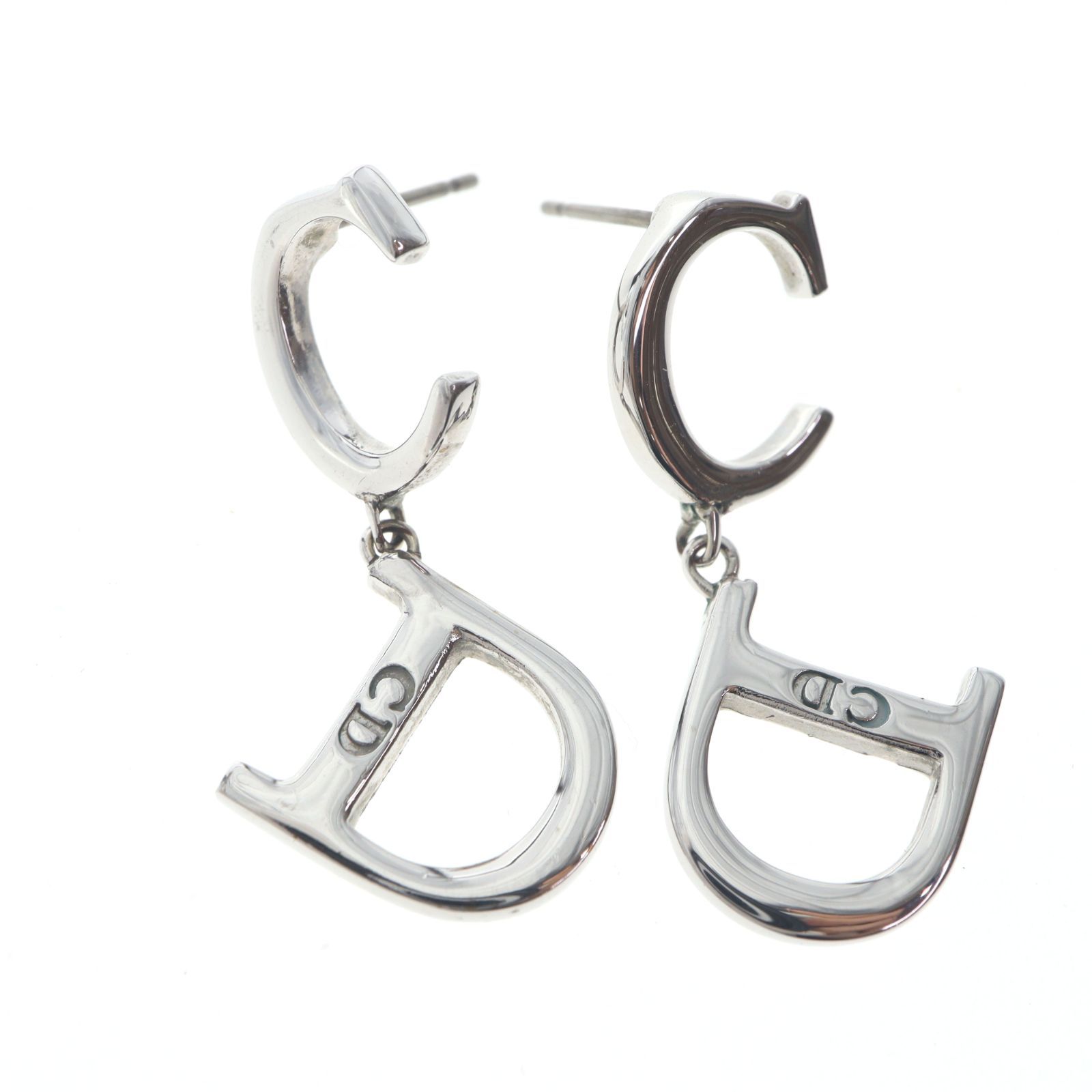 中古】Christian DIOR クリスチャンディオール CDロゴスイングピアス 