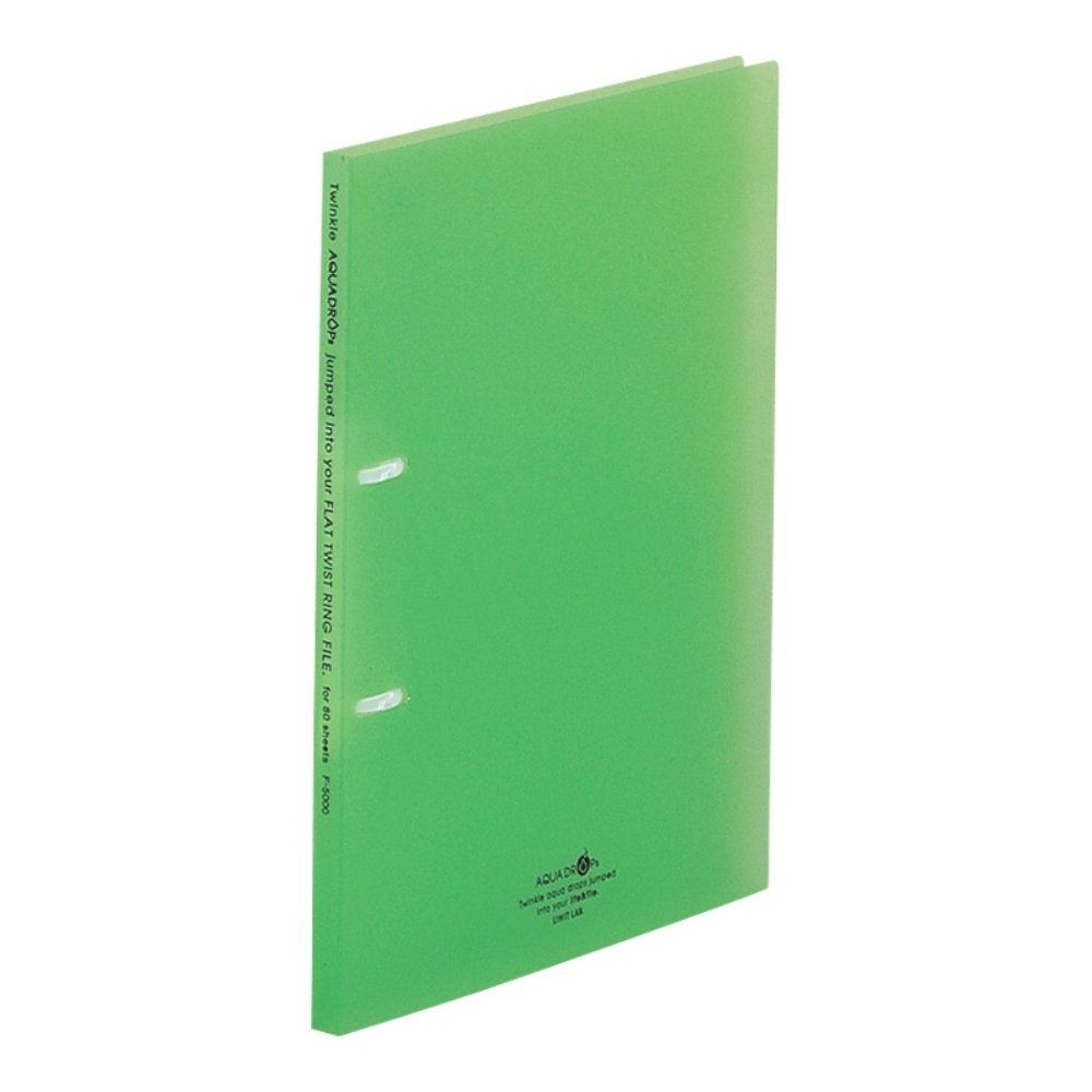 リヒトラブ リングファイル 10冊入 A4 2穴 薄型タイプ 黄緑 F5000-6_10