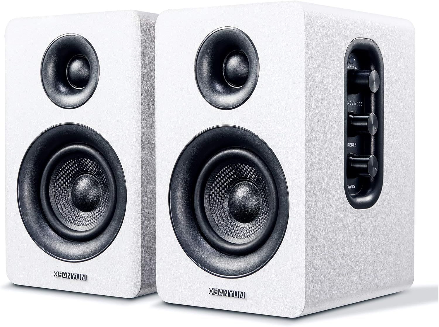 Sanyun SW208 アクティブスピーカー Bluetooth5.0 3インチ 60W 炭素繊維ユニット 24bit DAC PCモニター ゲーミング対応 ホワイト ペア 8,855円