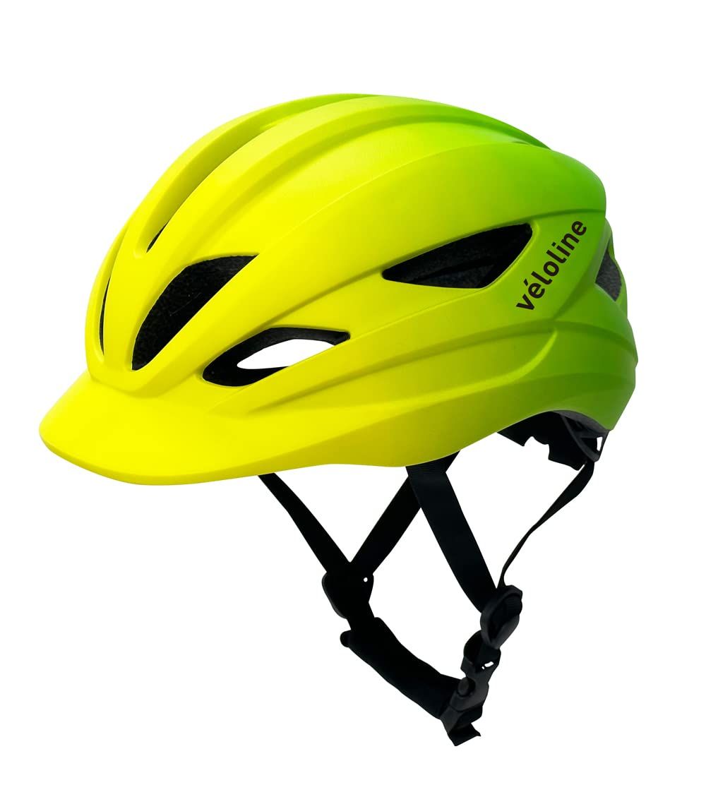Veloline(ベロライン) サイクルヘルメット Mサイズ バナナイエロー 約250g USB充電3パターン点灯テールライト付き 頭部サイズ約55cm~約58cm 86964-0799