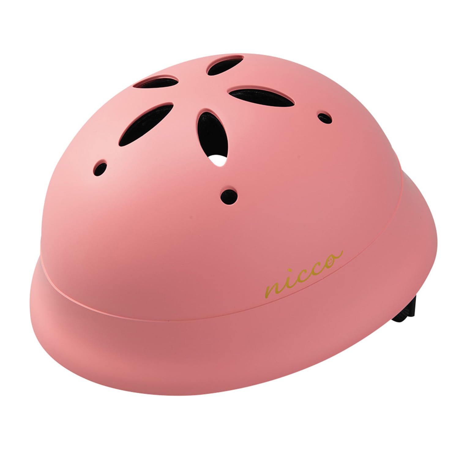 nicco ニコ 子供用ヘルメット ベビー 自転車 幼児 男の子 女の子 日本製 KM002L マットピンク