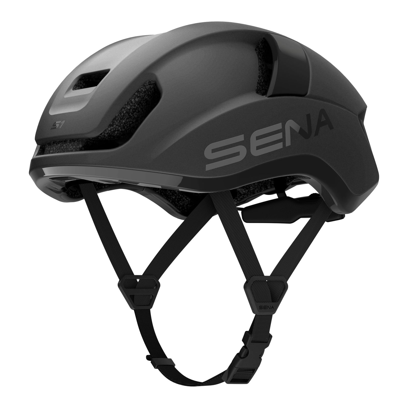 Sena S1 スマートサイクリングヘルメット インターコム搭載 Bluetooth 5.2 エアロデザイン メッシュインターコム （マットブラック Lサイズ）