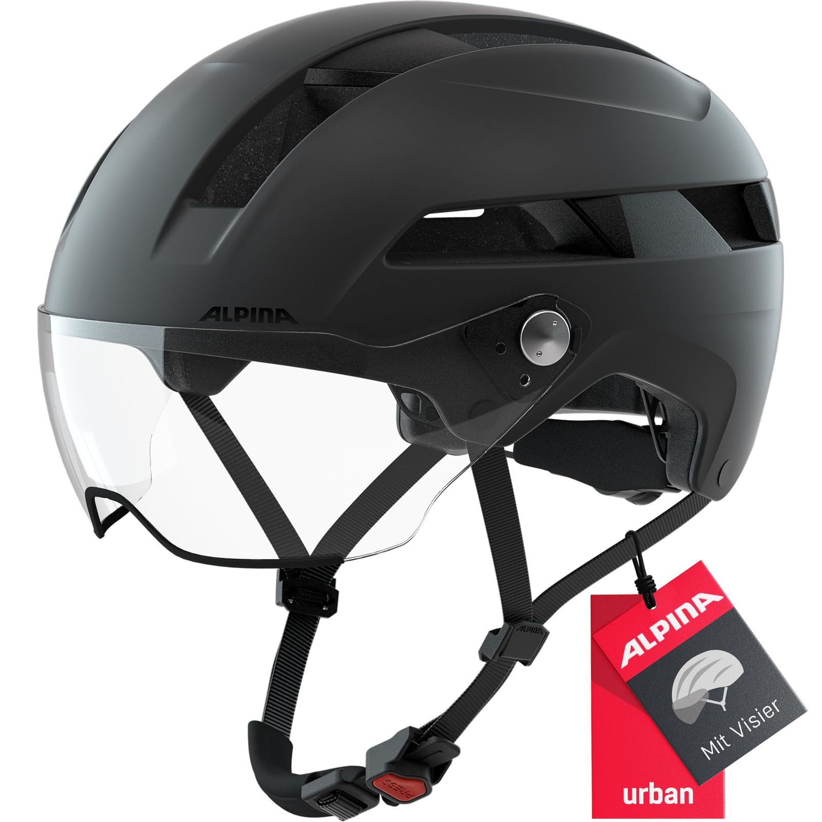 ALPINA(アルピナ) バイザー付き自転車ヘルメット 街乗り ドイツ製 CE認証 SOHO VISOR / 55-59 cm