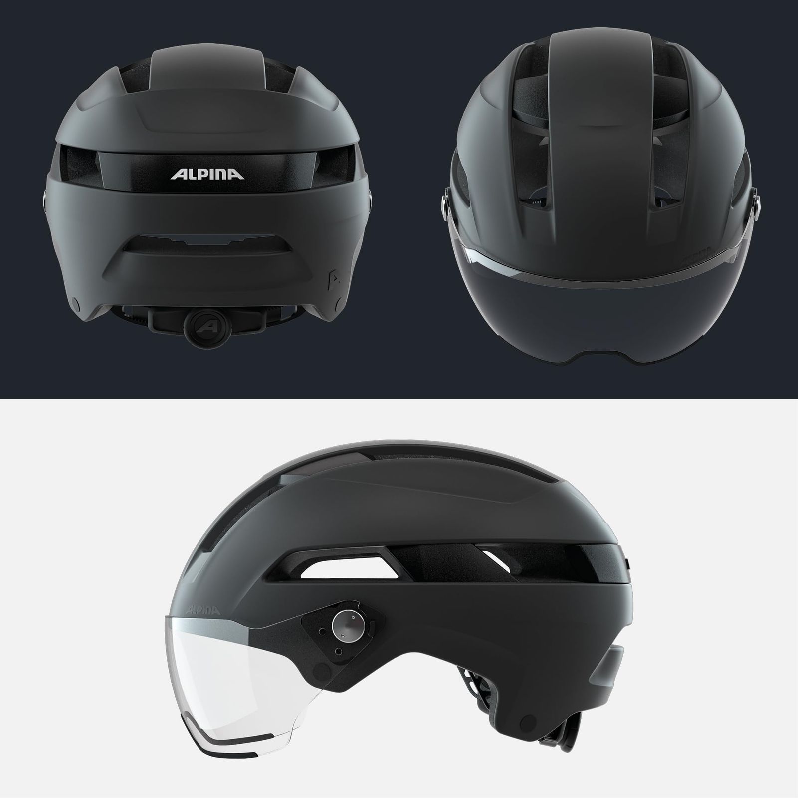 ALPINA(アルピナ) バイザー付き自転車ヘルメット 街乗り ドイツ製 CE認証 SOHO VISOR / 55-59 cm