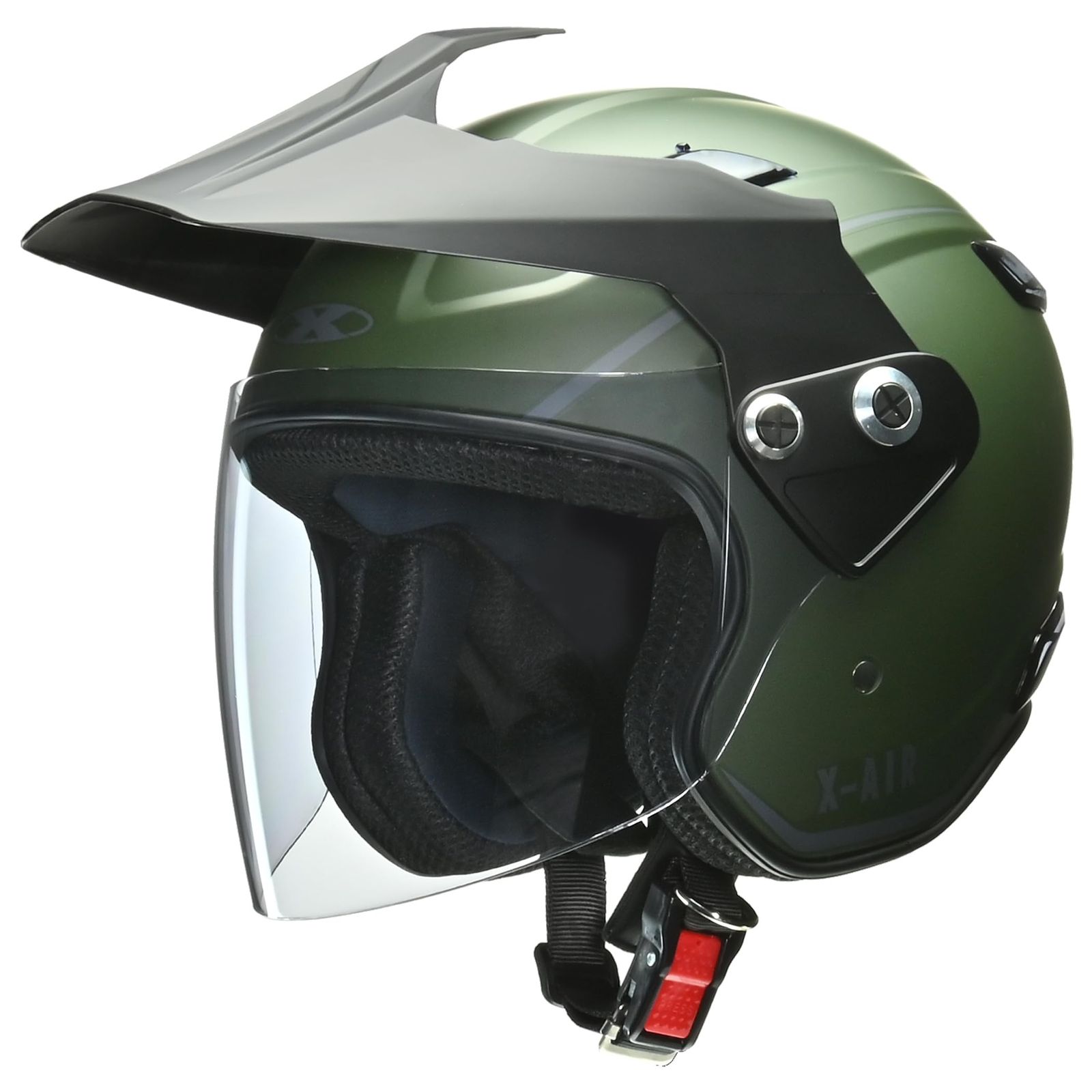 リード工業(LEAD) バイクヘルメット アドベンチャーヘルメット(3WAY仕様) X-AIR RAZZO-V (ラッツォ-5) マットグリーン XLサイズ(61-62cm未満) 9,791円