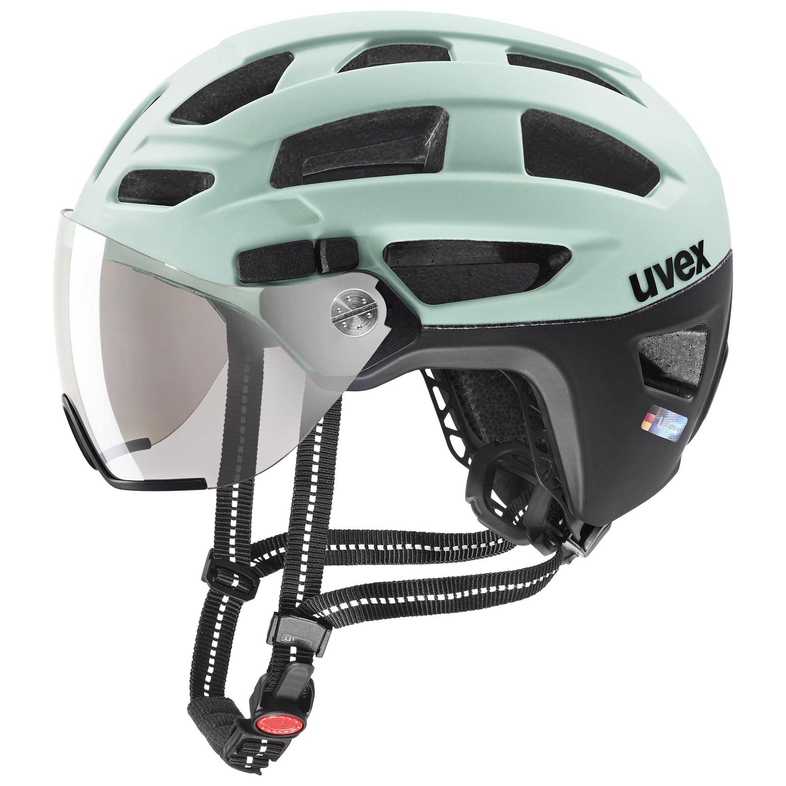 uvex(ウベックス) バイザー付き自転車ヘルメット LEDライト付属 CE認証 ドイツ製 finale visor / 52-57 cm