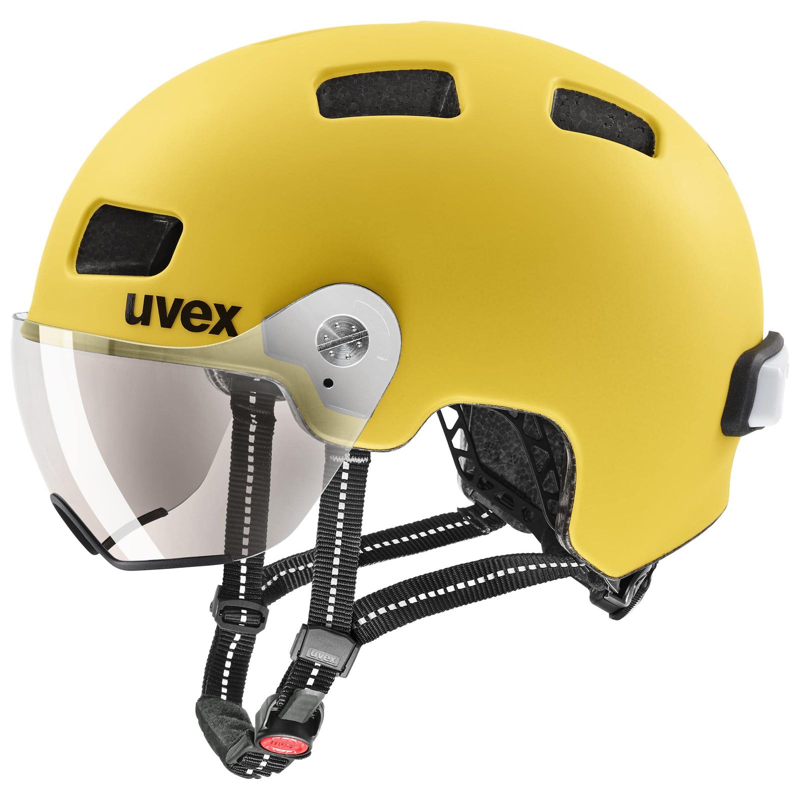 uvex(ウベックス) バイザー付き自転車ヘルメット LEDライト付属 CE認証 ドイツ製 rush visor / 55-58 cm