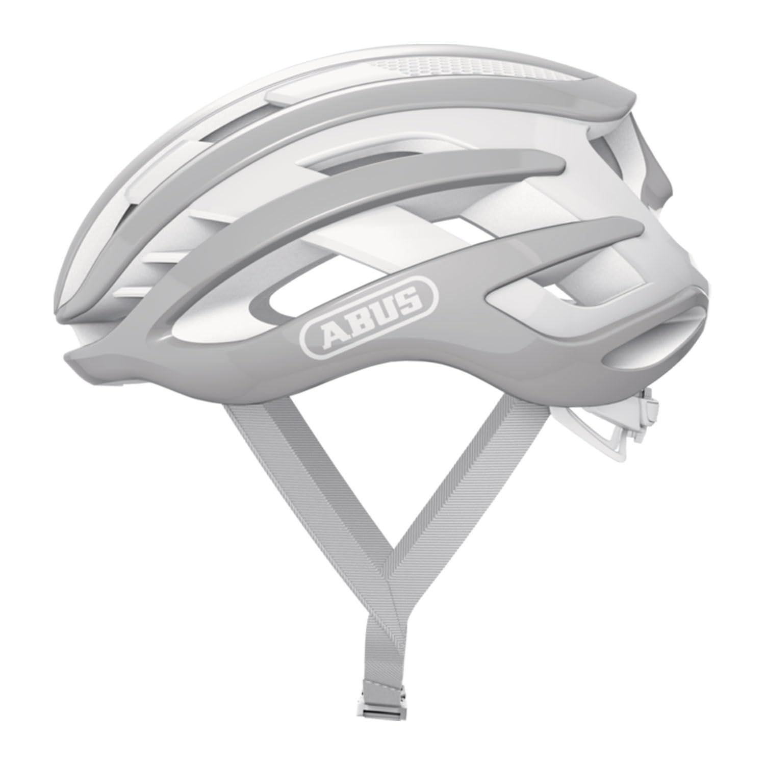 ABUS(アブス) 信頼の100年続くドイツブランド モビスターチーム採用モデル!! 自転車ロードヘルメット AIRBREAKER PURE GREY Lエアブレーカー JCF公認【日本正規品】