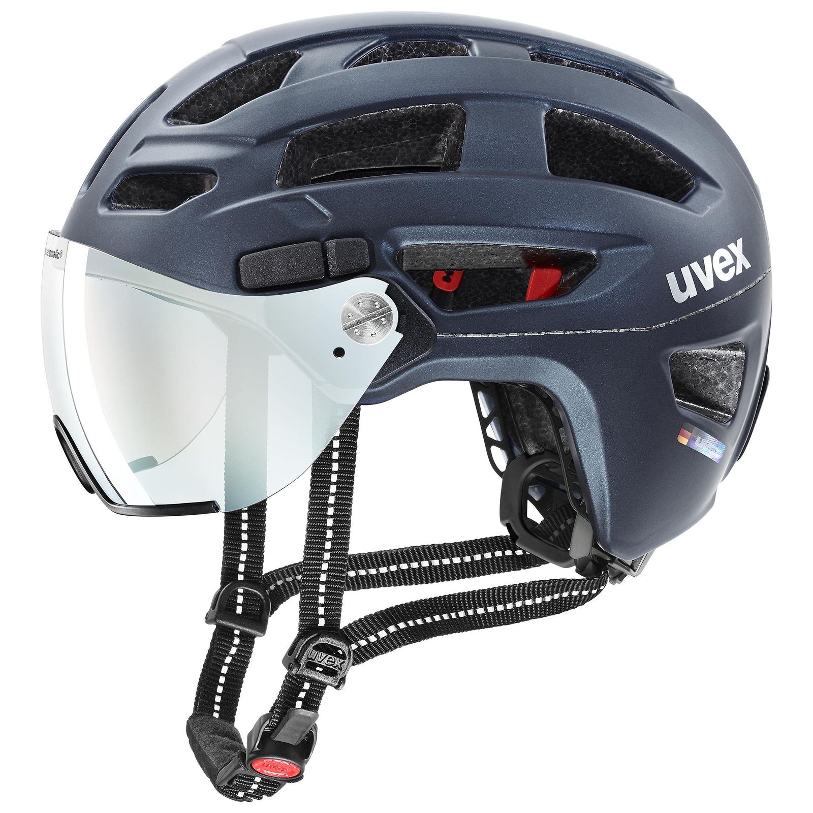 uvex(ウベックス) 調光バイザー付き自転車ヘルメット LEDライト付属 CE認証 ドイツ製 finale visor V / 52-57 cm