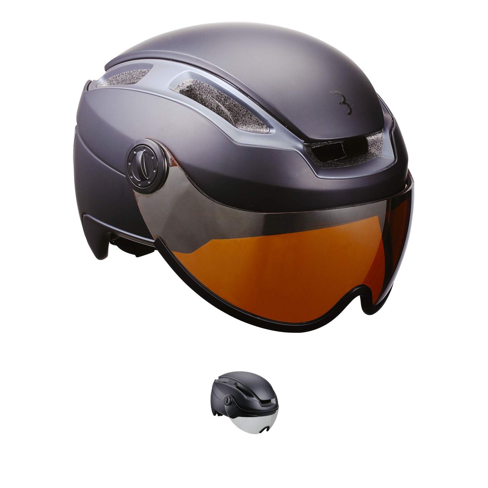 BBB(ビービービー) ヘルメット マットブラック M[54-58cm] INDRA FACESHIELD [インドラ フェイスシールド] BHE-56F
