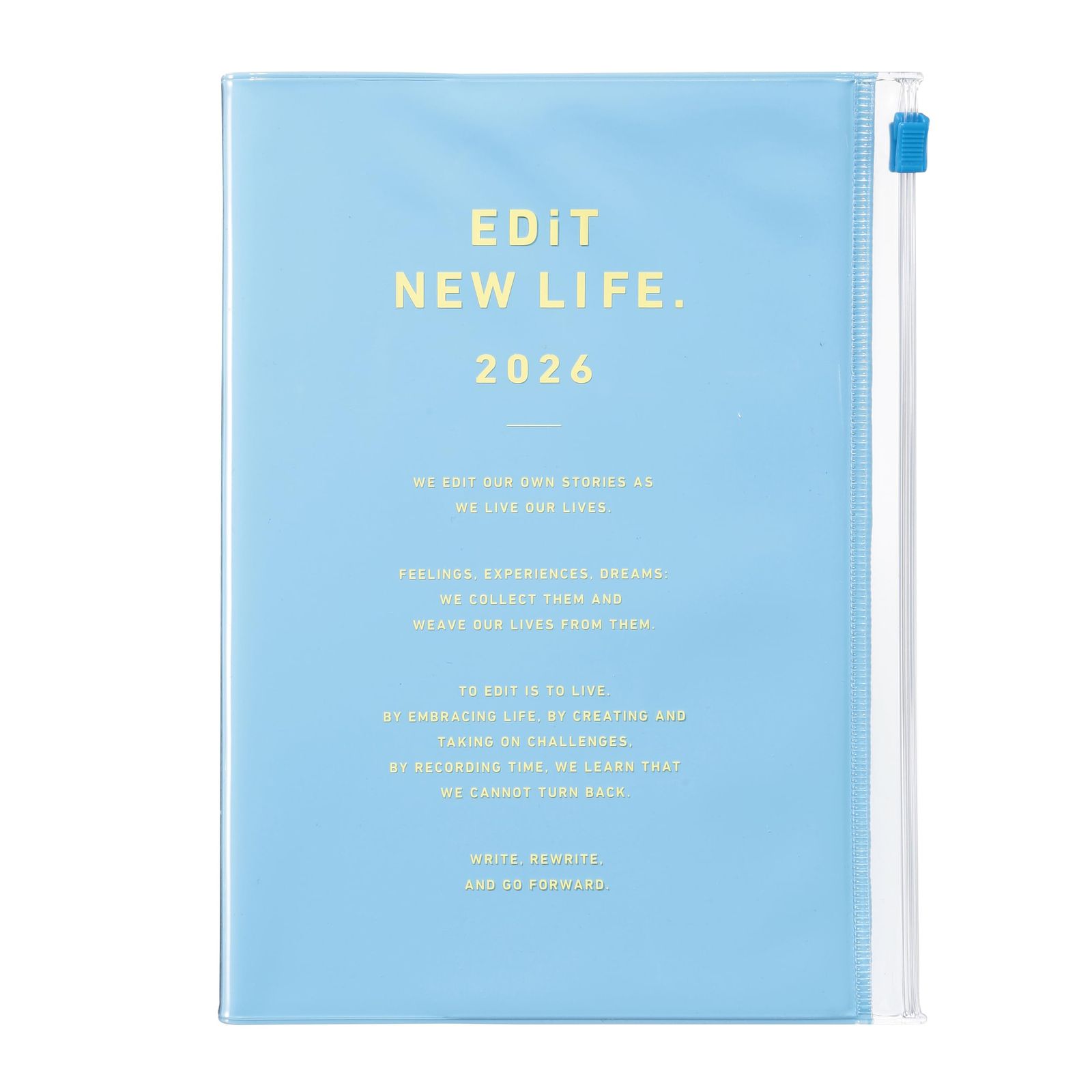 手帳 2026 スケジュール帳 2026年4月始まり 1日1ページ B6変型タイポポケット セレストブルー EDiT 26SDR-ETA03-BL