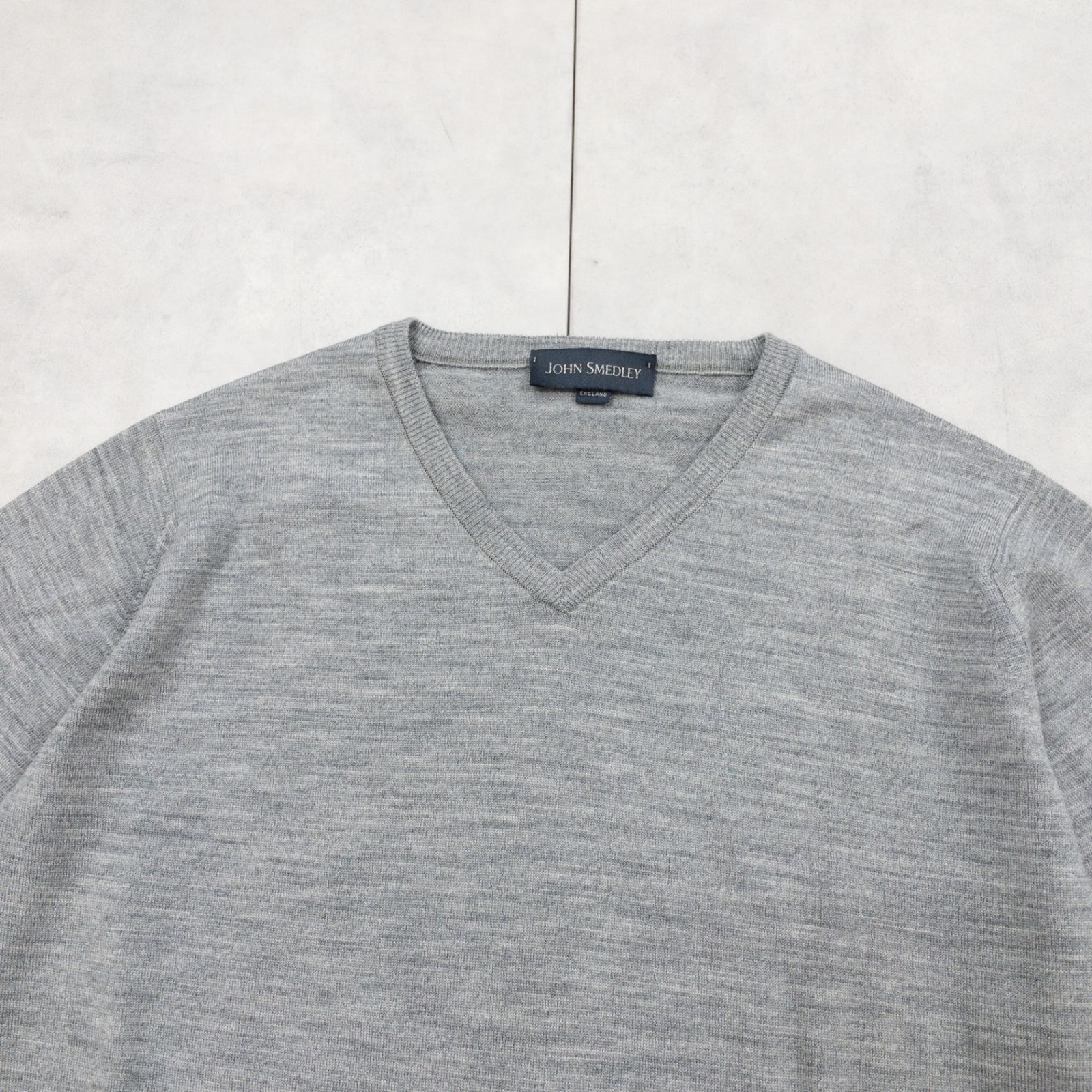 JOHN SMEDLEY ジョンスメドレー ニットトップス Vネック 長袖 ウール 