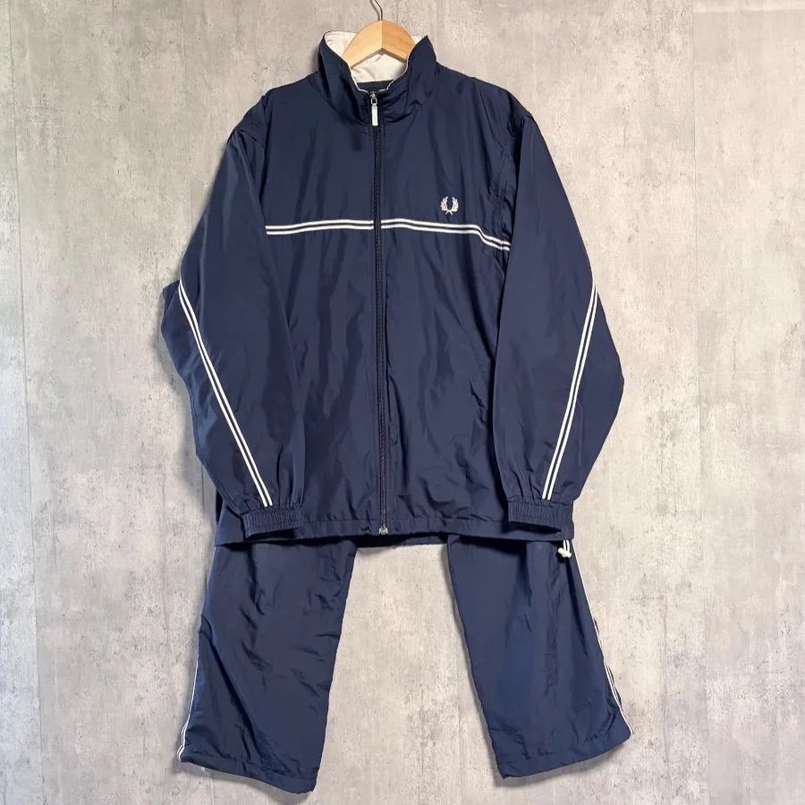 美品】フレッドペリー ナイロン セットアップ L ネイビー 紺◇FRED 