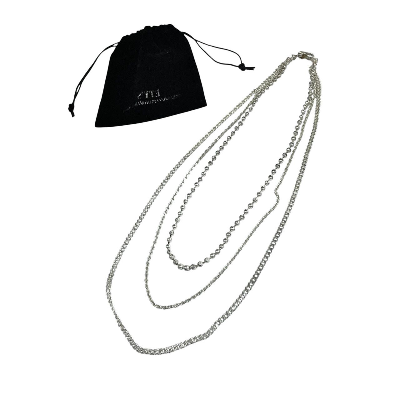 Yohji Yamamoto S'YTE 3連チェーンネックレス S'YTE Yohji Yamamoto 3連チェーンネックレス アクセサリー ペンダント