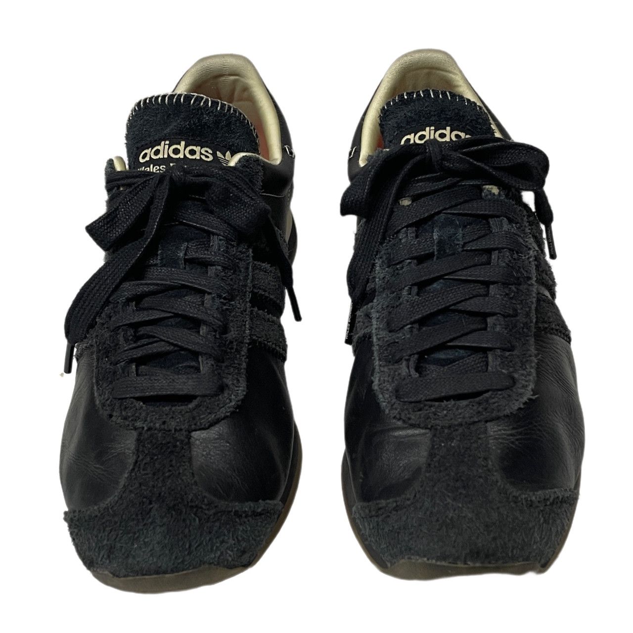  × Wales Bonner 2023 WB COUNTRY GY1702 カントリー コアブラック レザー切替ローカットスニーカー シューズ 靴 adidas × Wales Bonner 2023 WB COUNTRY GY1702 カントリー コア