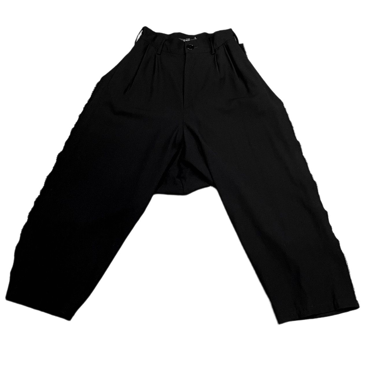 LIMI feu 16AW ウールギャバジンサイドカットオフサルエルパンツ