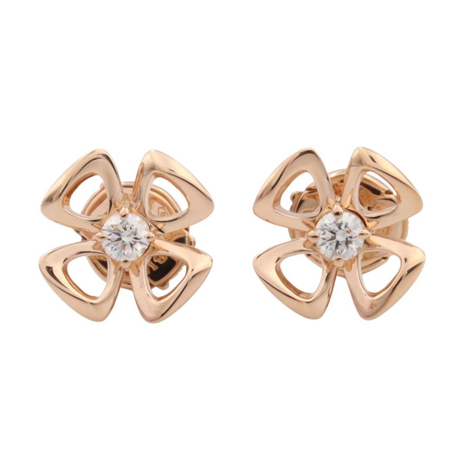 ブルガリ BVLGARI ピアス ダイヤ ピアス K18PG（ピンクゴールド） ダイヤモンド ダイヤ ピアス レディース Used A