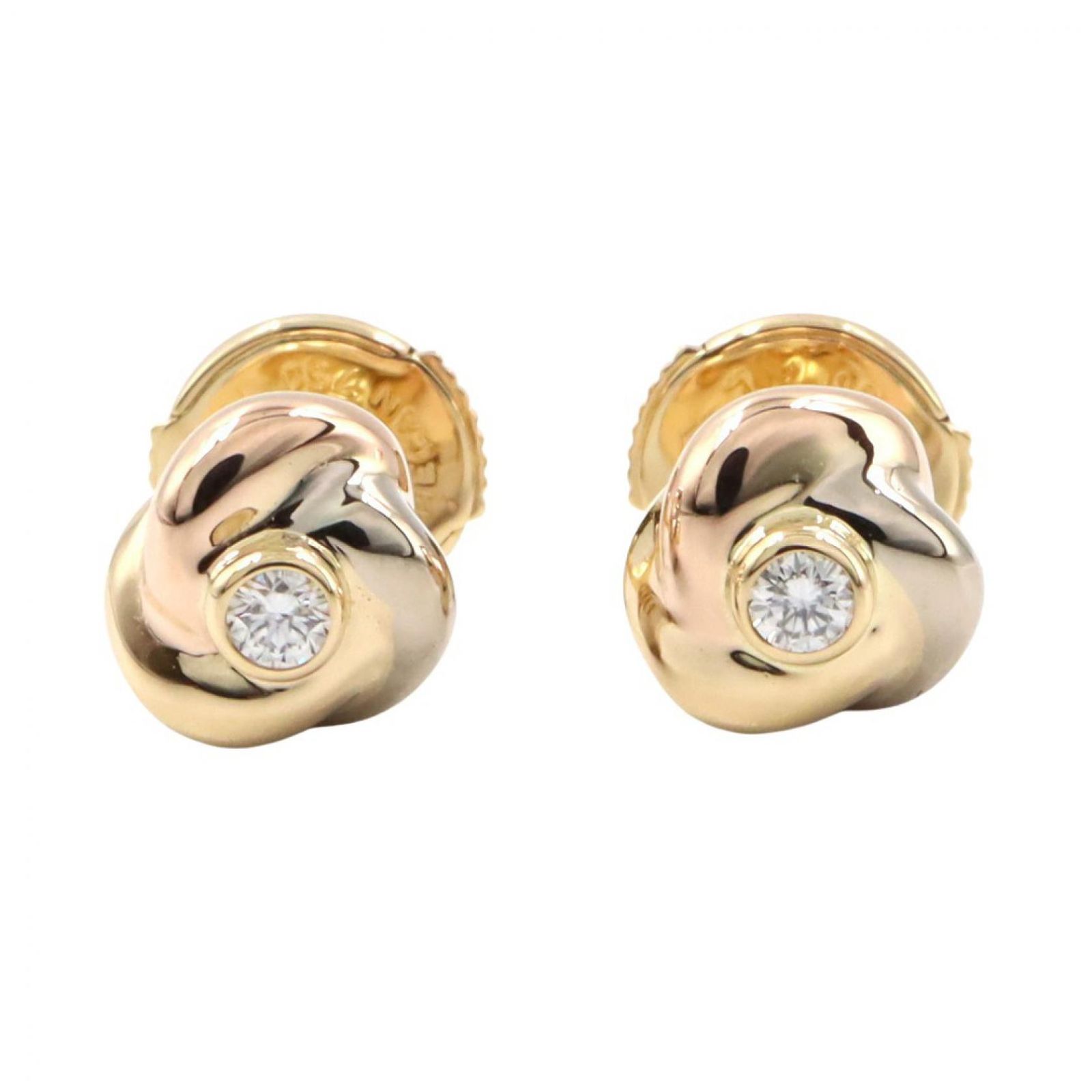 カルティエ CARTIER ピアス ベビートリニティ ダイヤ ピアス K18（イエローゴールド） K18WG（ホワイトゴールド） ベビートリニティ ダイヤ ピアス レディース